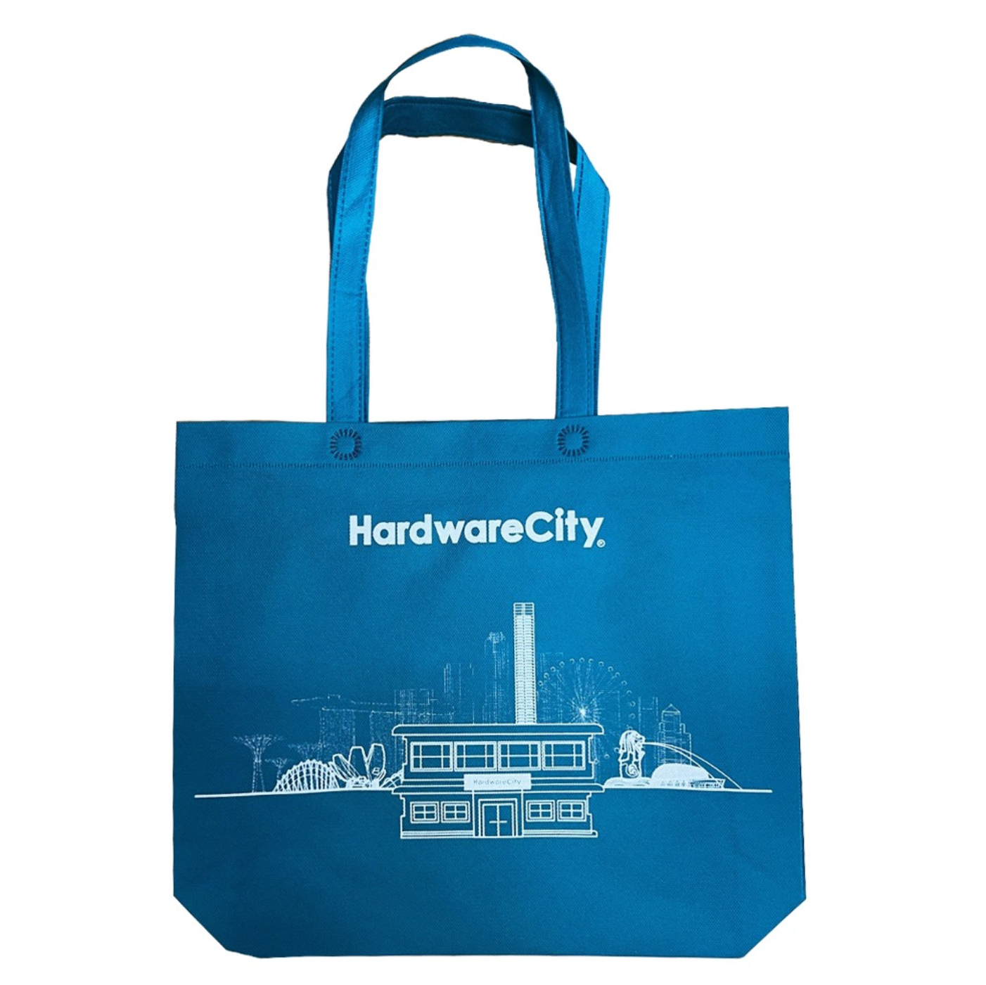 HardwareCity 40CM X 30CM Woven Bag BYOB LIGHT BLUE